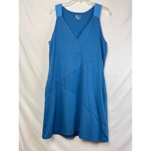 Title Nine Womens XL Light Blue Summer Sleeveless Knee Length Athleisure Dress